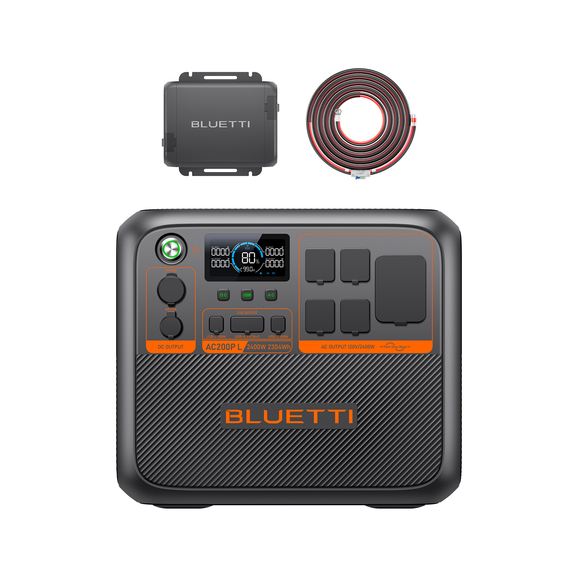 AC200P L+Charger 1 | 2,400W | 2,304Wh, 560W Alternator Charger